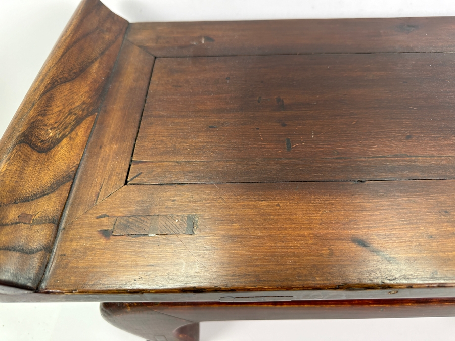Antique Chinese Ming Kang Carved Wooden Table 23.25W X 11.75D X 12H [Photo 8]