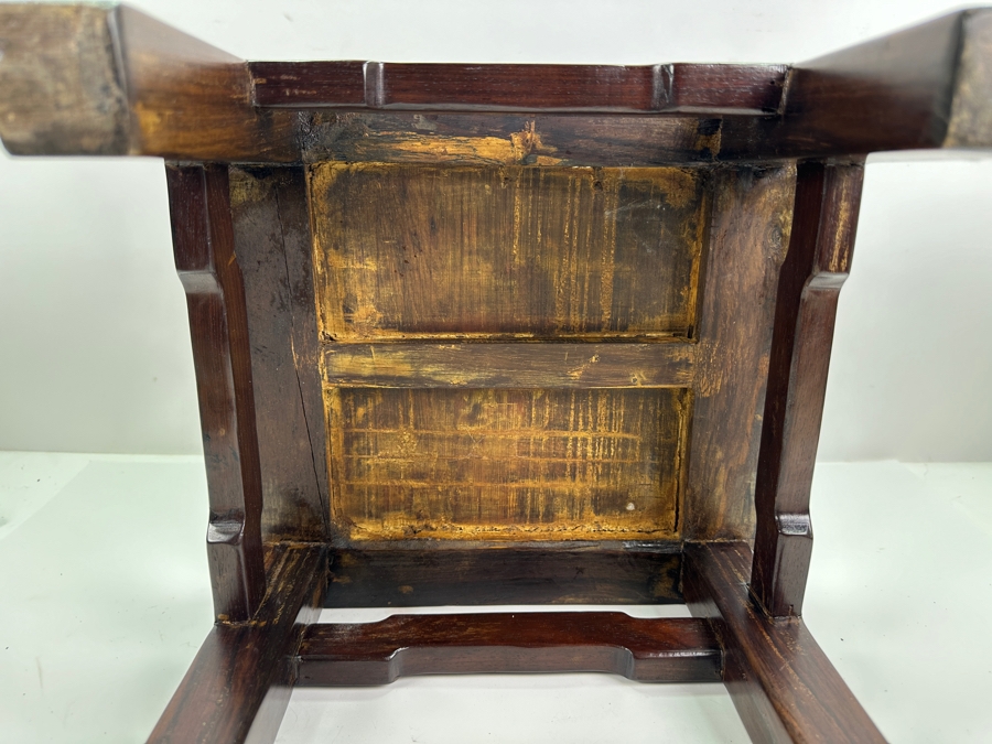 Vintage Chinese Rosewood Square Table Stand 12W X 12D X 8H [Photo 11]