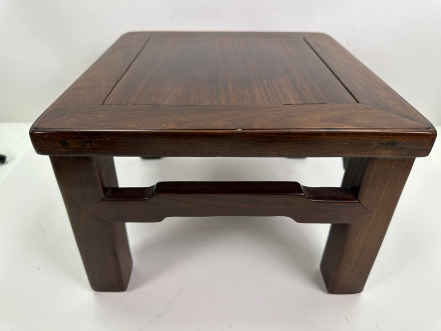 Vintage Chinese Rosewood Square Table Stand 12W X 12D X 8H [Photo 9]