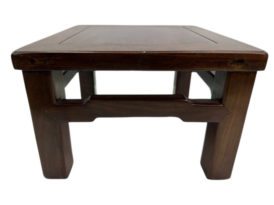 Vintage Chinese Rosewood Square Table Stand 12W X 12D X 8H [Photo 1]
