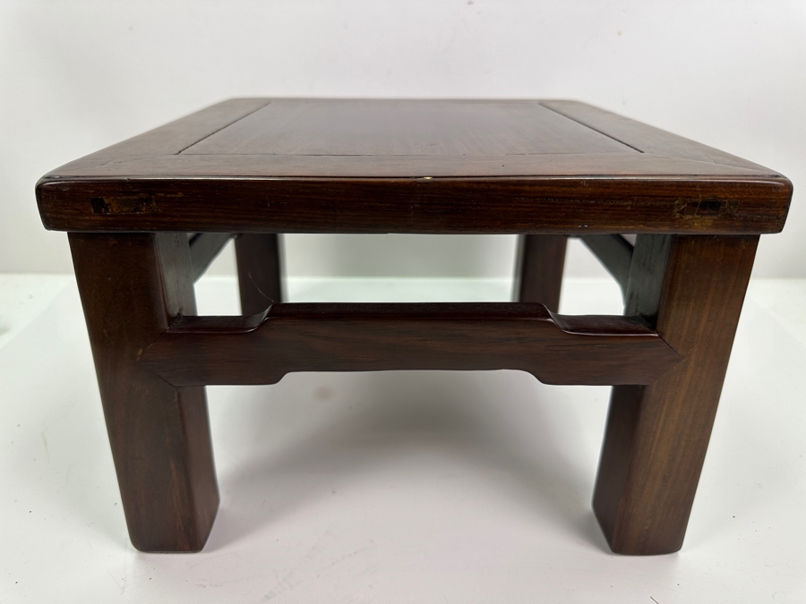 Vintage Chinese Rosewood Square Table Stand 12W X 12D X 8H [Photo 8]