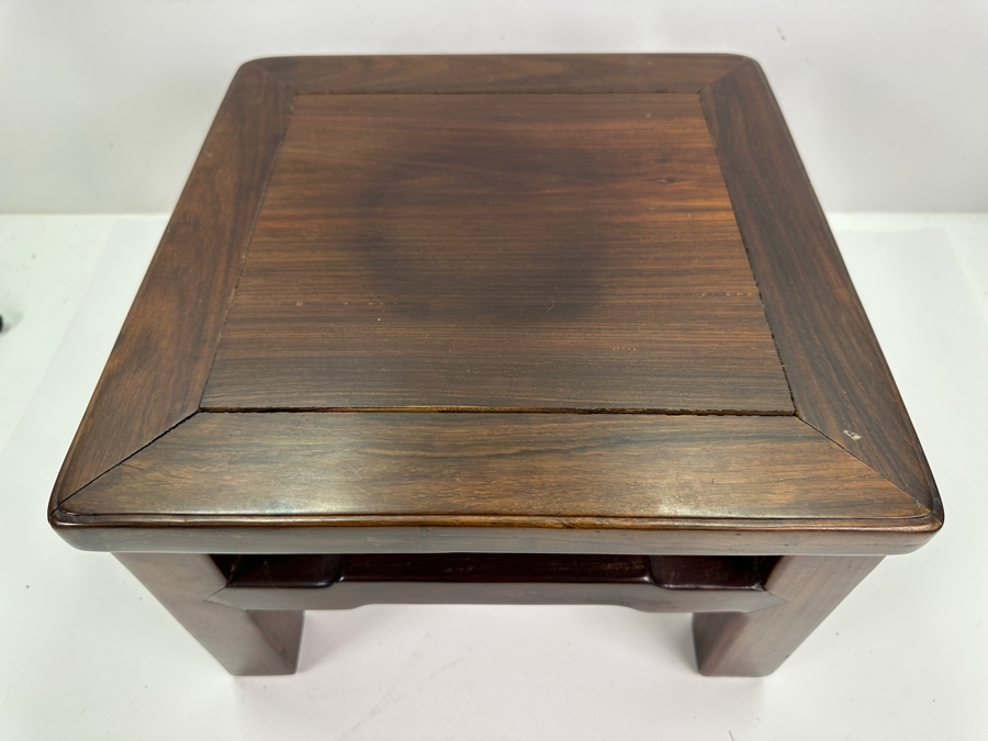 Vintage Chinese Rosewood Square Table Stand 12W X 12D X 8H [Photo 4]