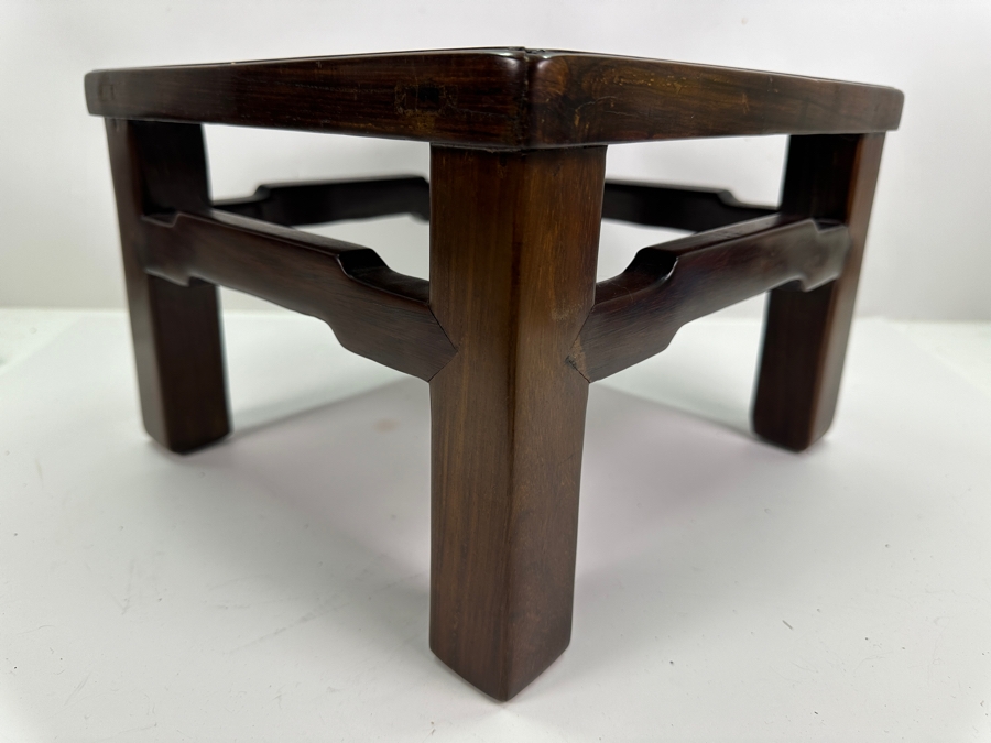Vintage Chinese Rosewood Square Table Stand 12W X 12D X 8H [Photo 5]