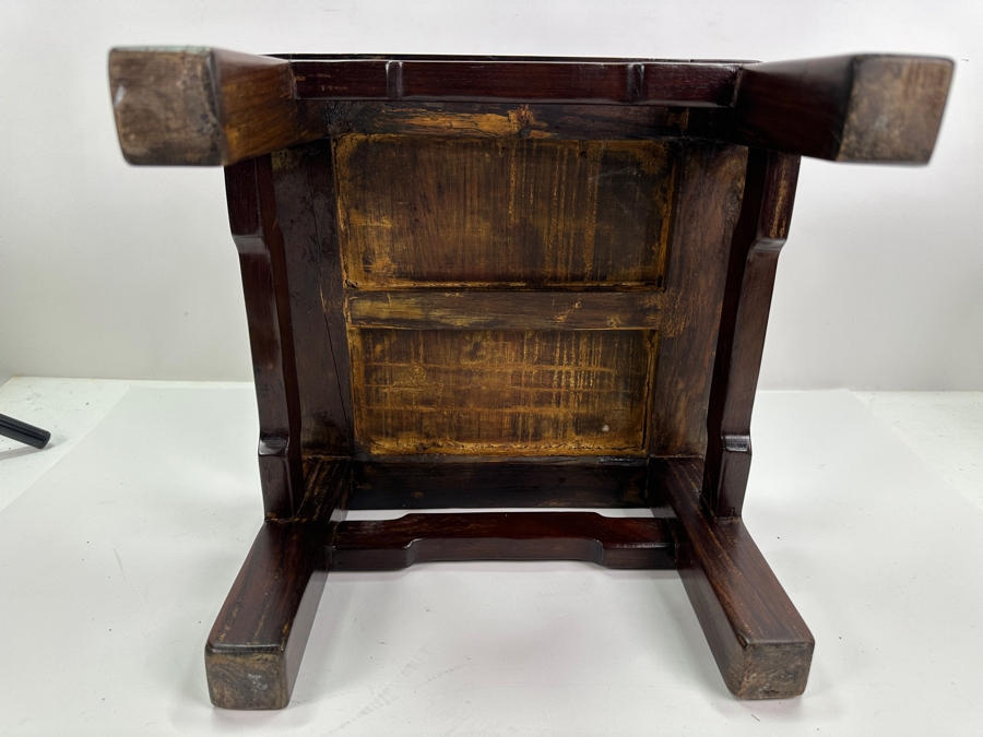 Vintage Chinese Rosewood Square Table Stand 12W X 12D X 8H [Photo 10]