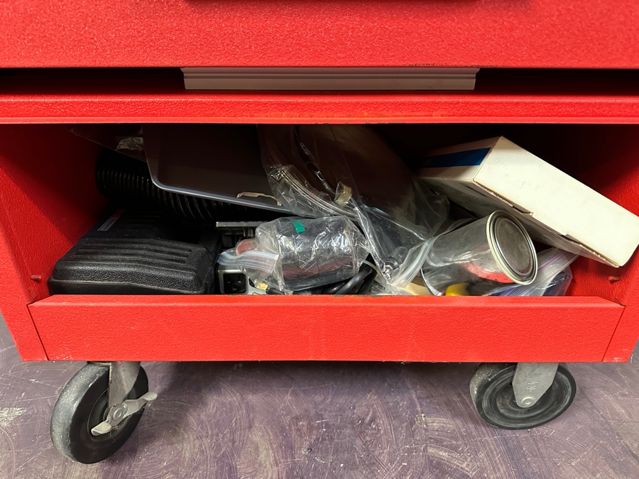 Kennedy Rolling Cabinet Toolbox With Mechanics Chest Filled With Tools 29W X 19D X 49.5H - See Photos [Photo 28]