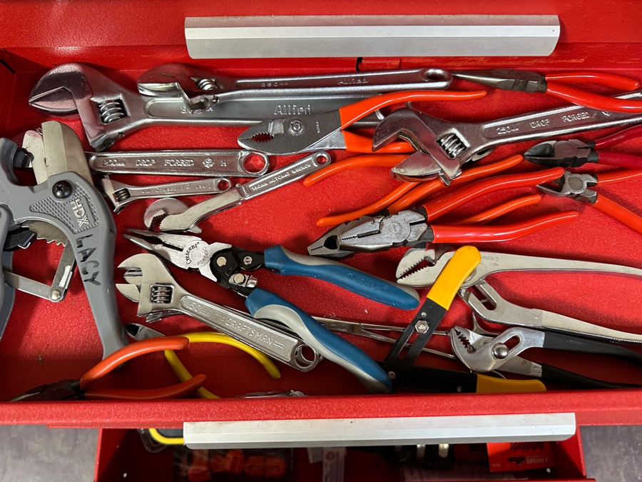 Kennedy Rolling Cabinet Toolbox With Mechanics Chest Filled With Tools 29W X 19D X 49.5H - See Photos [Photo 18]