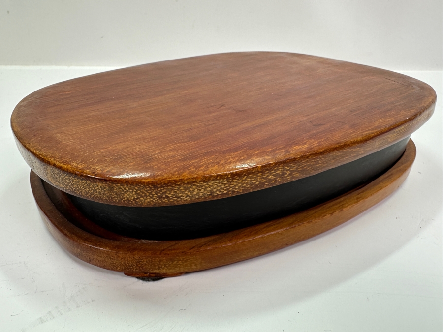 Vintage Hand Carved Chinese Duan Calligraphy Inkstone with Brush 7'W x 10'D [Photo 11]