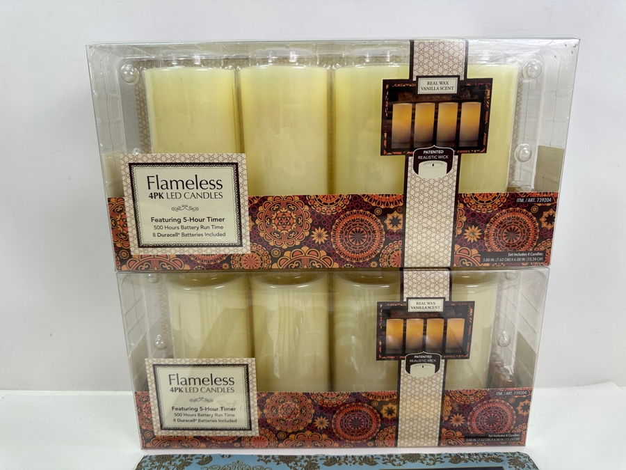 LED Candles (8) Large 3W x 6H, (12) Medium 1.5'W x 2' H, (12) Tea Light  [Photo 2]