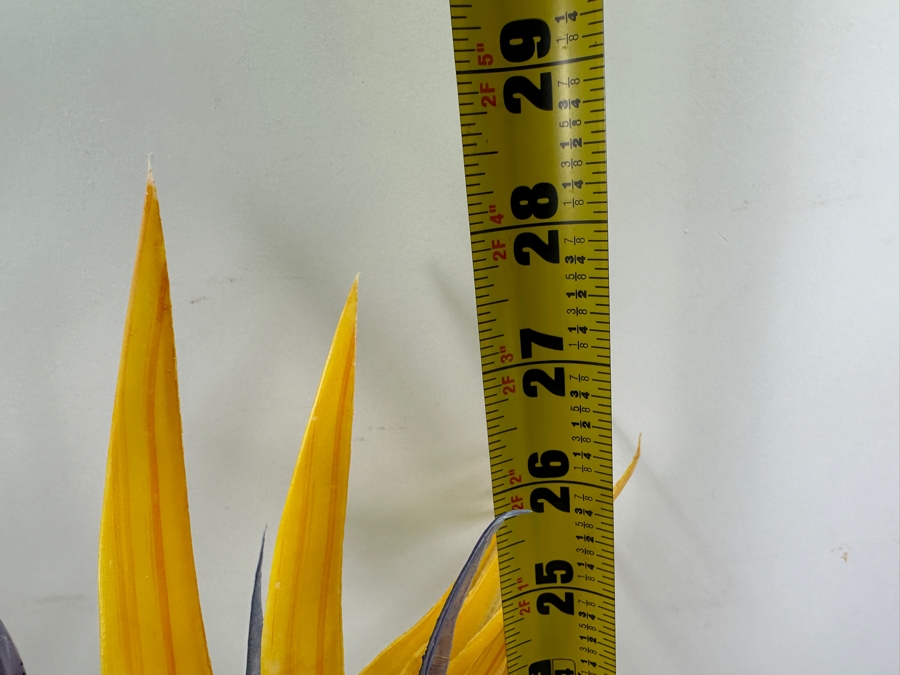 Large Tropical Silk Floral Arrangement in Glass Vase 28'H [Photo 6]