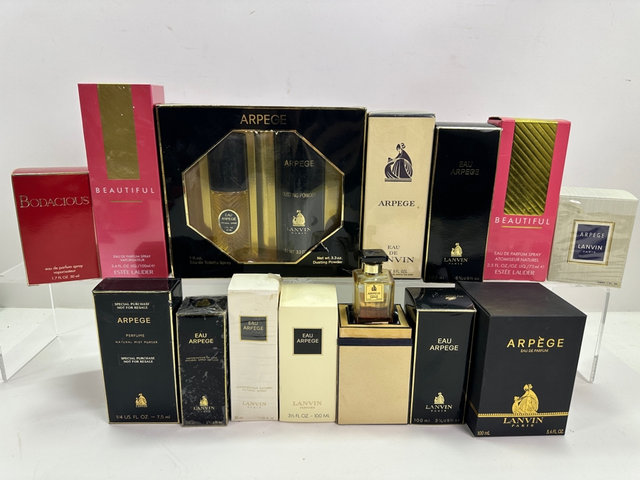 Collection Of New Perfumes Including Arpege Lanvin, Beautiful Estee Lauder & Bodacious [Photo 11]