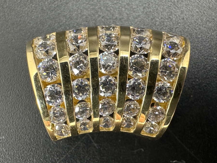 14k Gold Slide Pendant With CZs 4.9g Retails $1,000 [Photo 2]