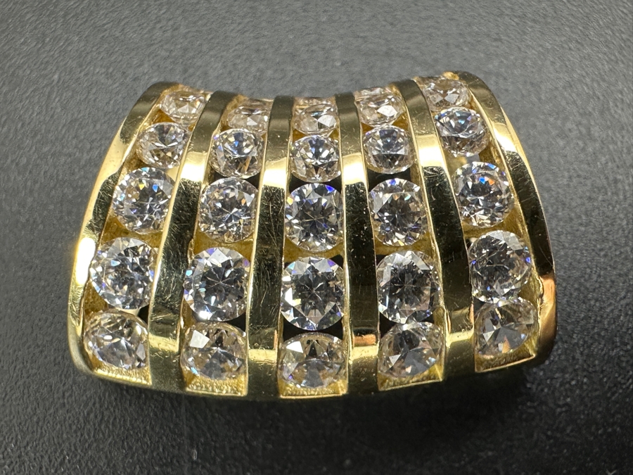 14k Gold Slide Pendant With CZs 4.9g Retails $1,000 [Photo 4]