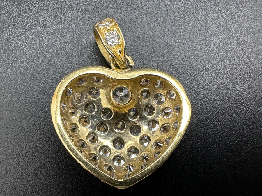 14k Gold CZ Heart Pendant 5.4g Retails $1,200 [Photo 4]