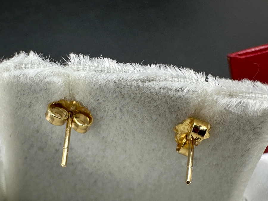 14k Gold Aquamarine Earrings Set With (2) 8 X 6 Aquamarines 1.9g Retails $1,400 [Photo 9]