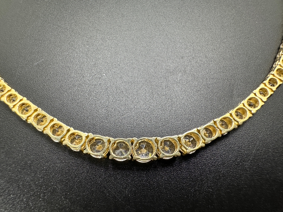 14k Gold 16' CZ Necklace 20.3g Retails $3,000 [Photo 9]
