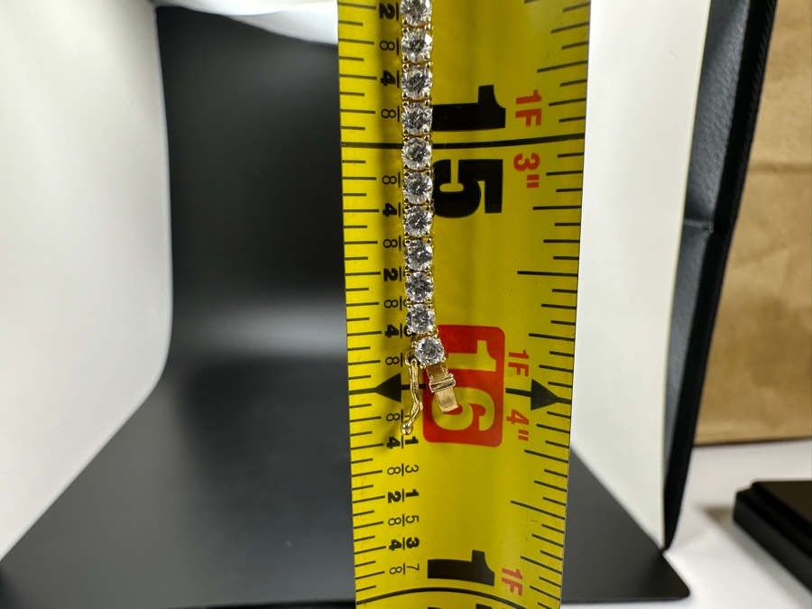 14k Gold 16' CZ Necklace 20.3g Retails $3,000 [Photo 13]