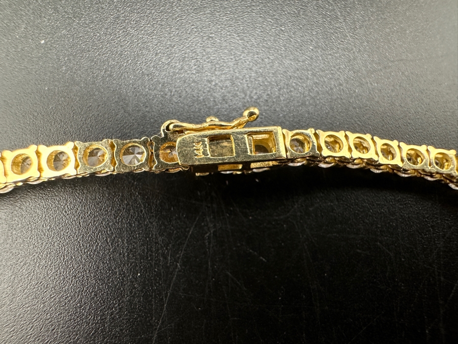 14k Gold 16' CZ Necklace 20.3g Retails $3,000 [Photo 11]