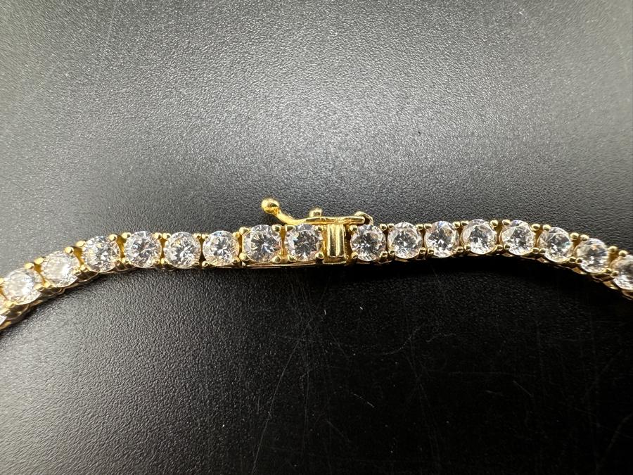 14k Gold 16' CZ Necklace 20.3g Retails $3,000 [Photo 7]