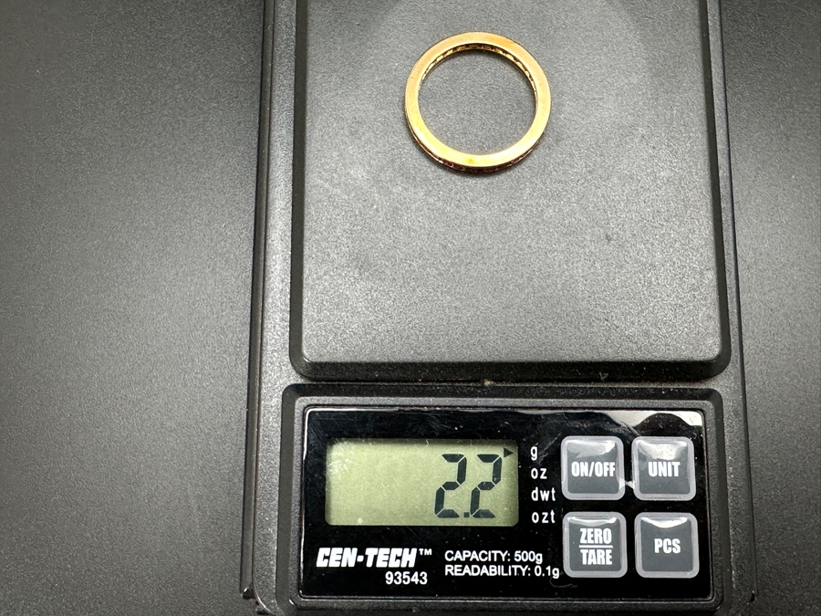 14k Gold Synthetic Ruby Eternity Band Ring Size 7.75 2.2g Retails $800 [Photo 6]