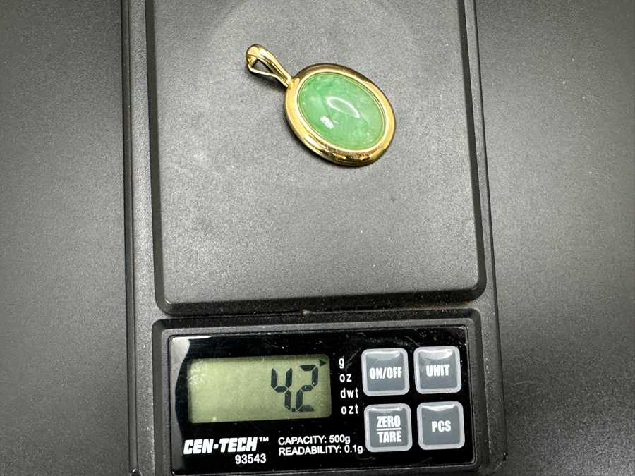 14k Gold Jadeite Pendant 4.2g Retails $500 [Photo 5]