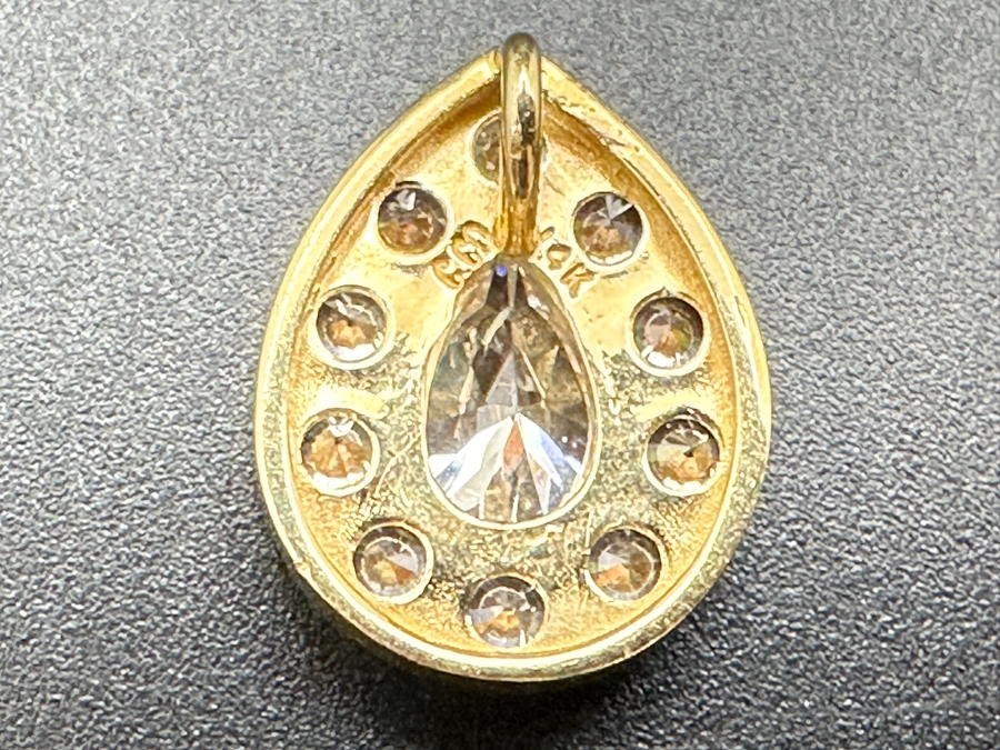 14k Gold CZ Pendant 2.4g Retails $500 [Photo 5]