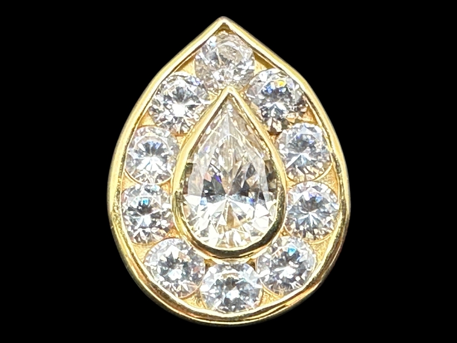 14k Gold CZ Pendant 2.4g Retails $500 [Photo 1]