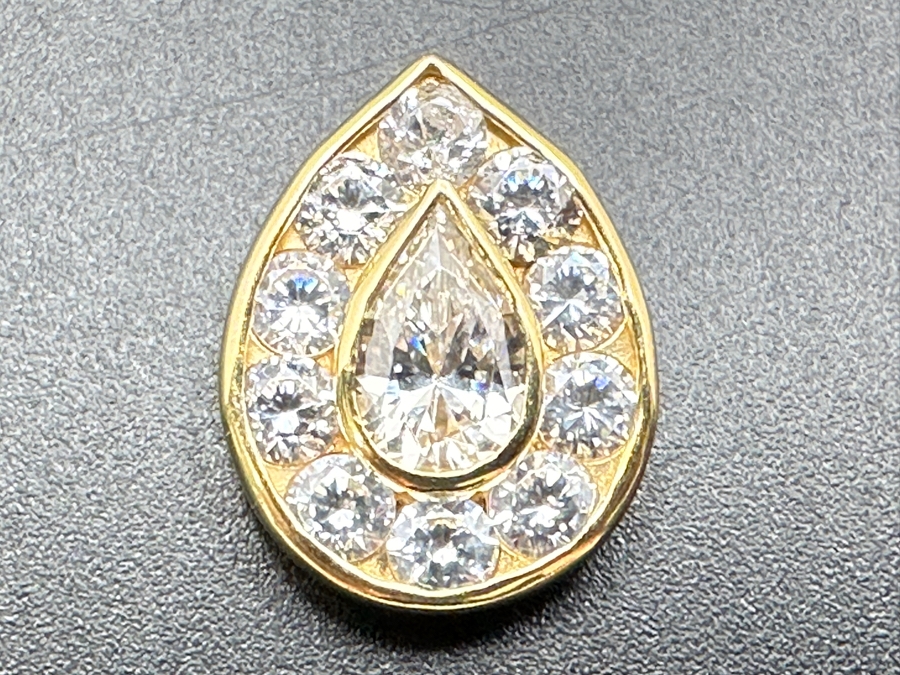 14k Gold CZ Pendant 2.4g Retails $500 [Photo 3]