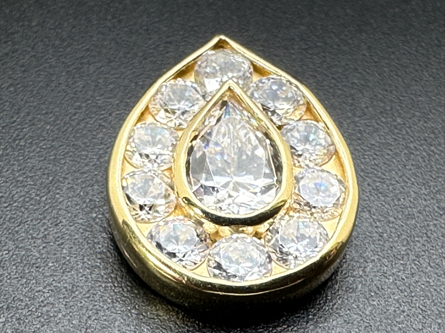 14k Gold CZ Pendant 2.4g Retails $500 [Photo 4]