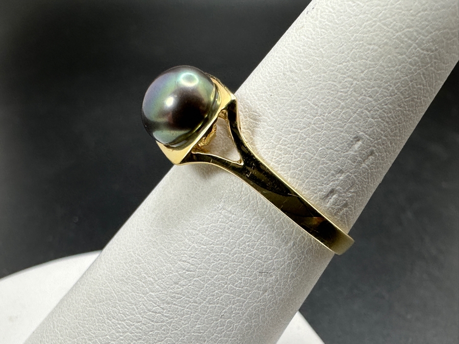 14k Gold Pearl Ring Size 7 1.6g Retails $500 [Photo 6]