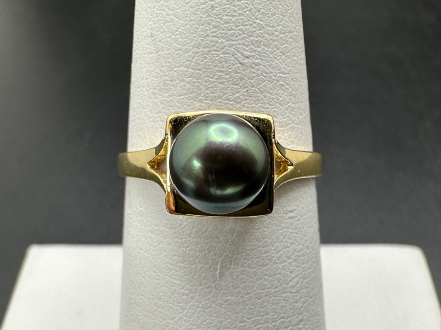 14k Gold Pearl Ring Size 7 1.6g Retails $500 [Photo 3]