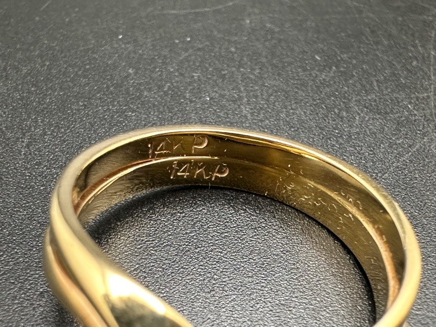 14k Gold Diamond Ring With 3.2mm Round Diamond (Est. .15-.18ct) Size 7 4.5g Retails $1,200 [Photo 13]