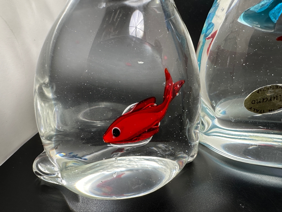 Collection Of Vintage Venetian Murano Glass Made In Italy With Red Fish [Photo 6]