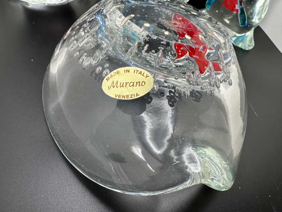 Collection Of Vintage Venetian Murano Glass Made In Italy With Red Fish [Photo 11]