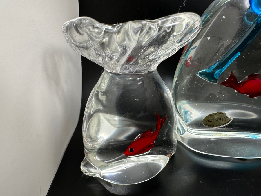 Collection Of Vintage Venetian Murano Glass Made In Italy With Red Fish [Photo 5]