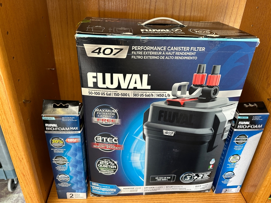 Huge Fish Aquarium Lot Includes Fluval Performance Canister Filter, (3) Smart Feeders And Various Chemicals [Photo 2]