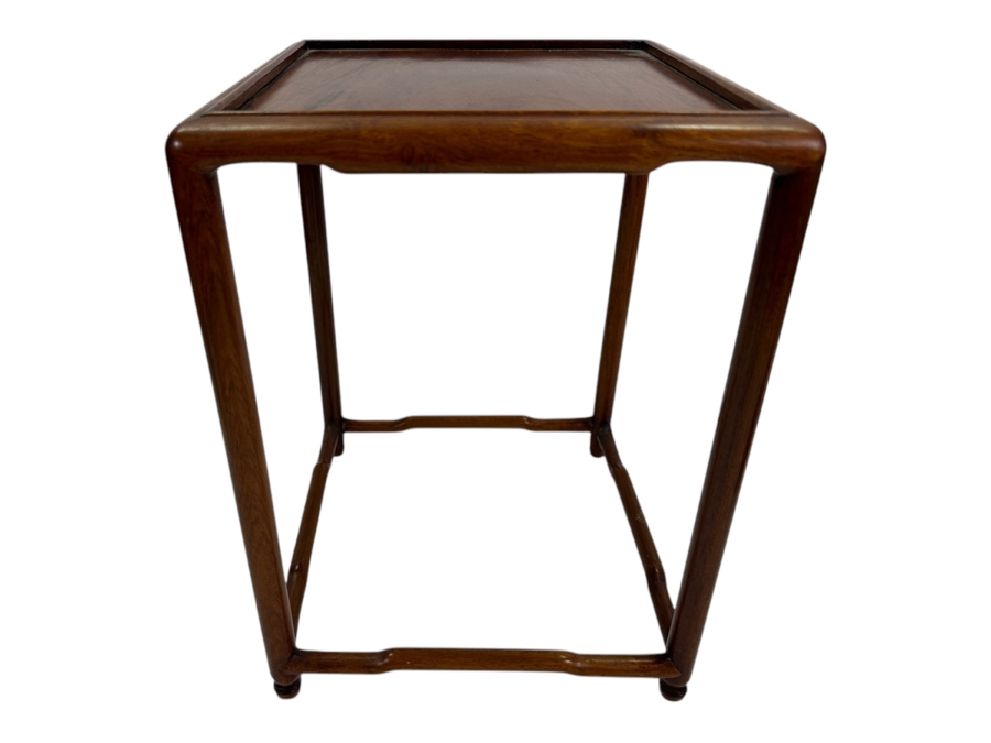 Vintage Chinese Wooden Stand 9.25W X 9.25D X 12.5H