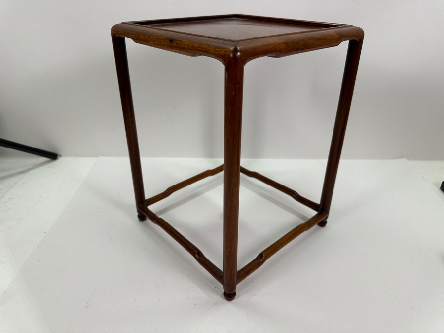 Vintage Chinese Wooden Stand 9.25W X 9.25D X 12.5H [Photo 4]