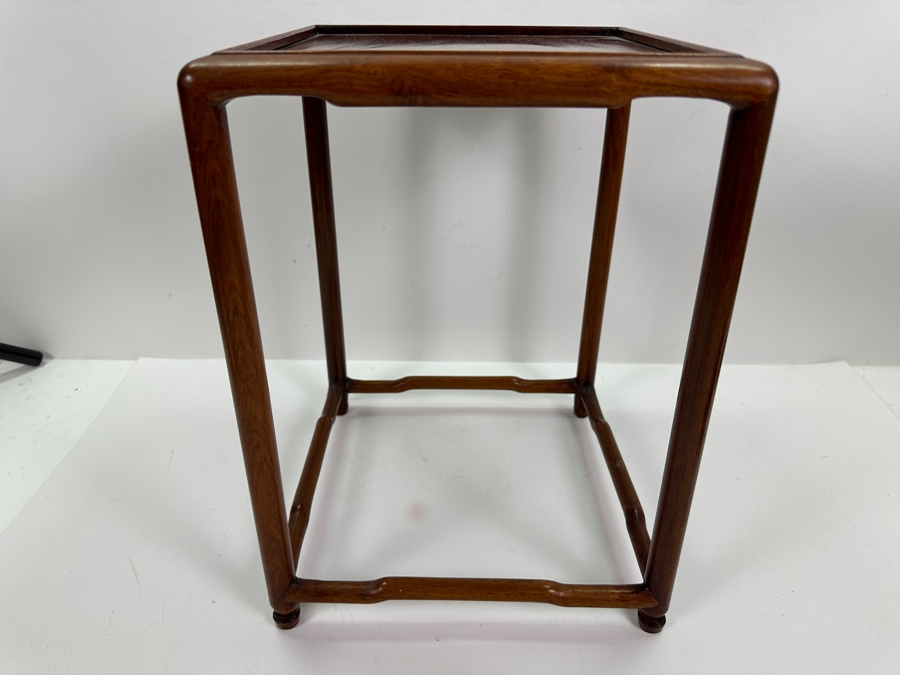 Vintage Chinese Wooden Stand 9.25W X 9.25D X 12.5H [Photo 2]