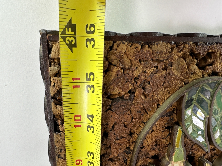 Vintage Mid-Century Modern Tile Mosiac Artwork On Cork Background 12.25 X 36 [Photo 9]