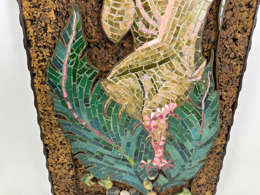 Vintage Mid-Century Modern Tile Mosiac Artwork On Cork Background 12.25 X 36 [Photo 6]