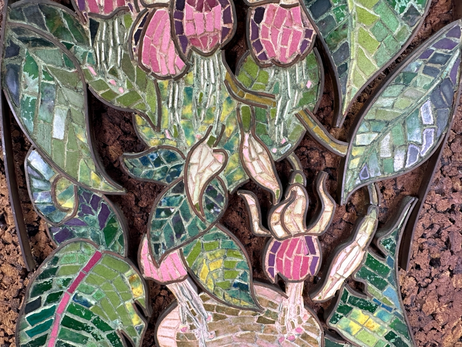 Vintage Mid-Century Modern Tile Mosiac Artwork On Cork Background 12.25 X 36 [Photo 4]