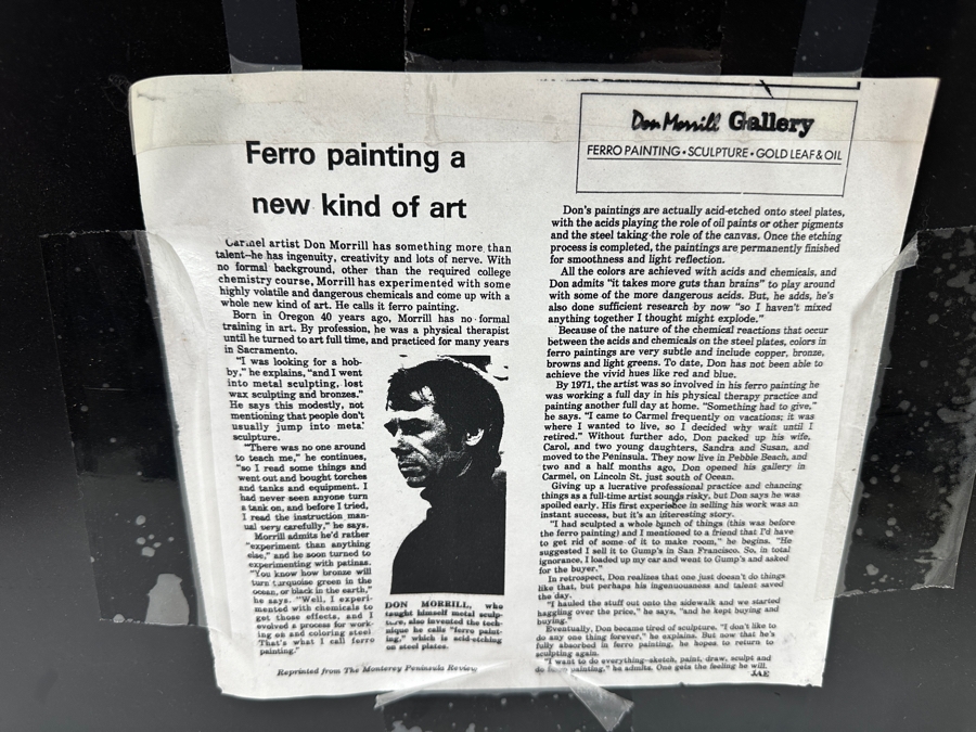 Original Don Morrill Abstract Sailboats Ferro Metal Painting 36 X 18 [Photo 6]