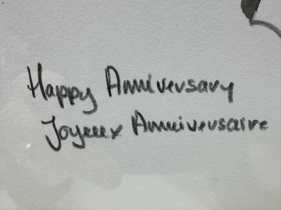 Guy Buffet (1943-2023, Hawaii/France) Original Watercolor On Paper Titled 'Happy Anniversay' 10 X 15 Framed 21 X 26 Retails $1,950 [Photo 7]