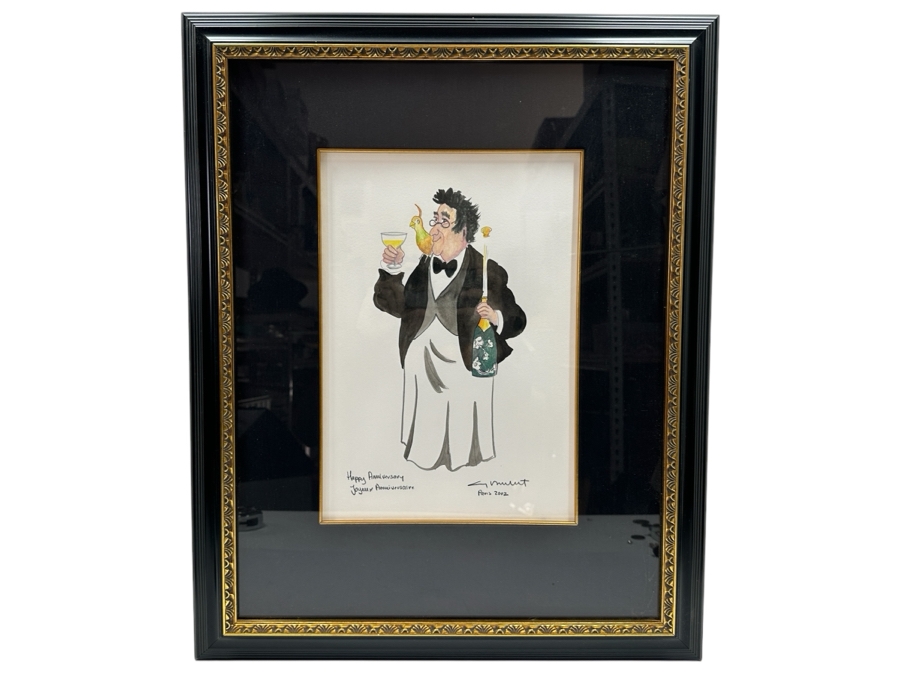 Guy Buffet (1943-2023, Hawaii/France) Original Watercolor On Paper Titled 'Happy Anniversay' 10 X 15 Framed 21 X 26 Retails $1,950 [Photo 2]