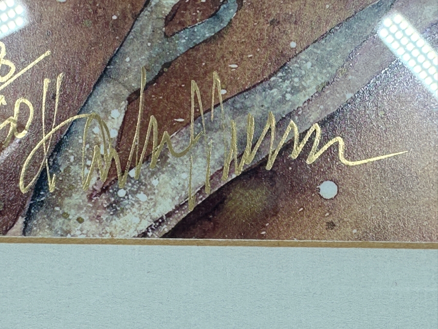 Karla Morreira Hand Signed Limited Edition Print Titled 'Raving At The Moon' 13.5 X 11 Framed 21.5 X 17.5 [Photo 5]