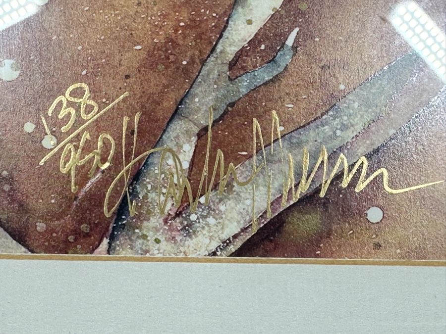 Karla Morreira Hand Signed Limited Edition Print Titled 'Raving At The Moon' 13.5 X 11 Framed 21.5 X 17.5 [Photo 4]