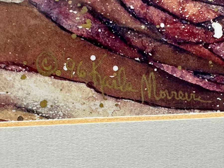 Karla Morreira Hand Signed Limited Edition Print Titled 'Raving At The Moon' 13.5 X 11 Framed 21.5 X 17.5 [Photo 8]