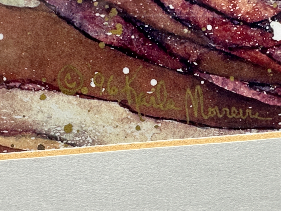 Karla Morreira Hand Signed Limited Edition Print Titled 'Raving At The Moon' 13.5 X 11 Framed 21.5 X 17.5 [Photo 7]