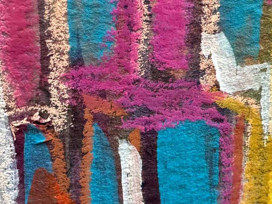 Cathy Breslaw Original Abstract Artwork On Paper 28 X 20.5 Framed 39 X 31 [Photo 12]