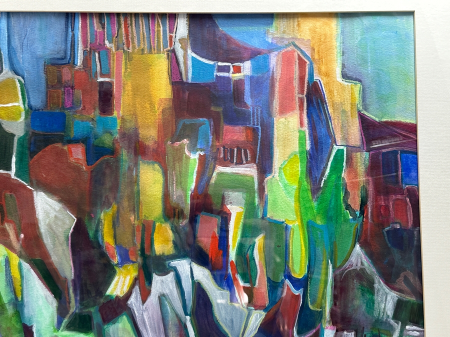 Cathy Breslaw Original Abstract Artwork On Paper 28 X 20.5 Framed 39 X 31 [Photo 5]